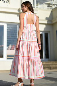 Esme Dress Pink Stripe