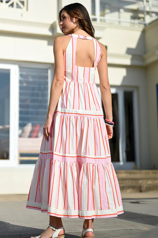Esme Dress Pink Stripe