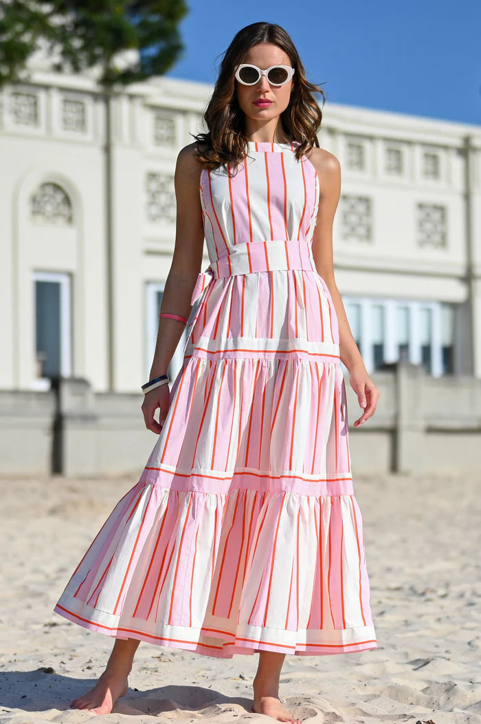 Esme Dress Pink Stripe