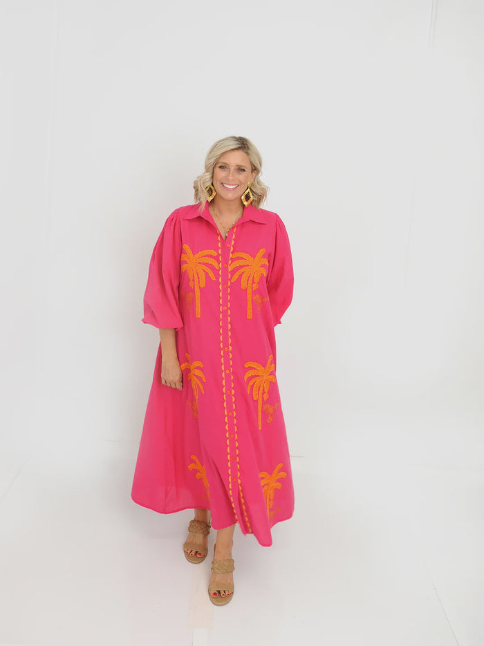 Palm Dress Pink