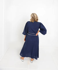 Palm Dress Blue