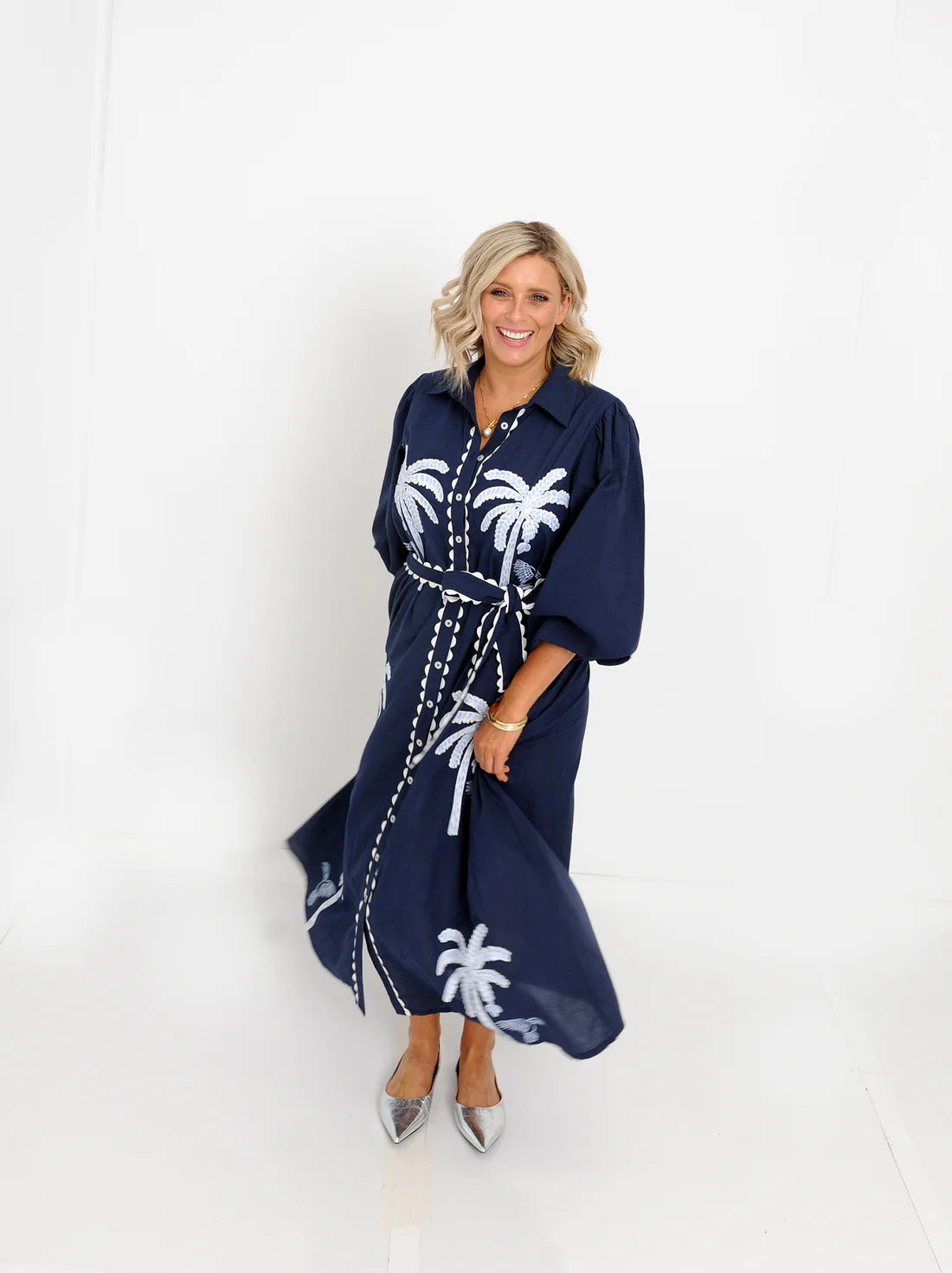 Palm Dress Blue