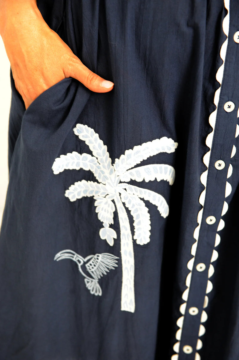 Palm Dress Blue