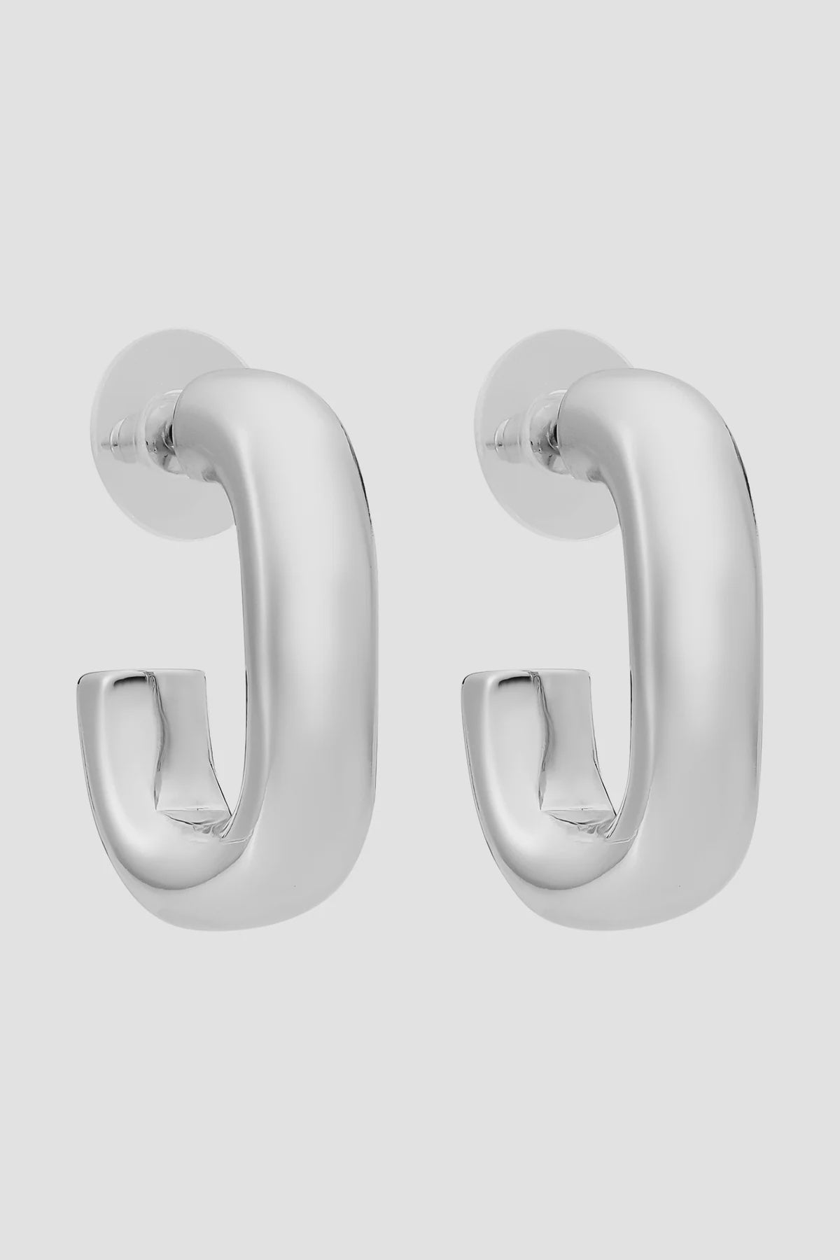 Kate Silver Square Hoop
