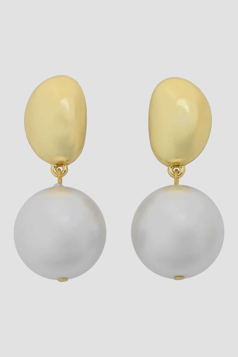Selma Gold Pearl Earring