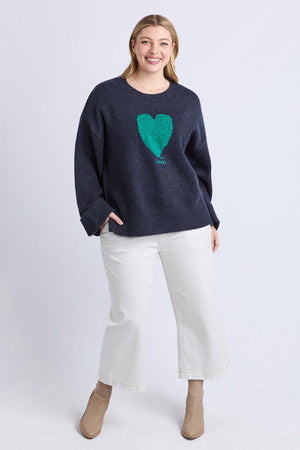 Heart Knit Navy