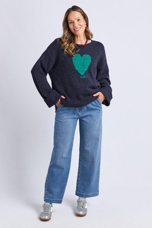 Heart Knit Navy