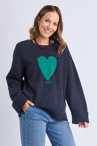 Heart Knit Navy
