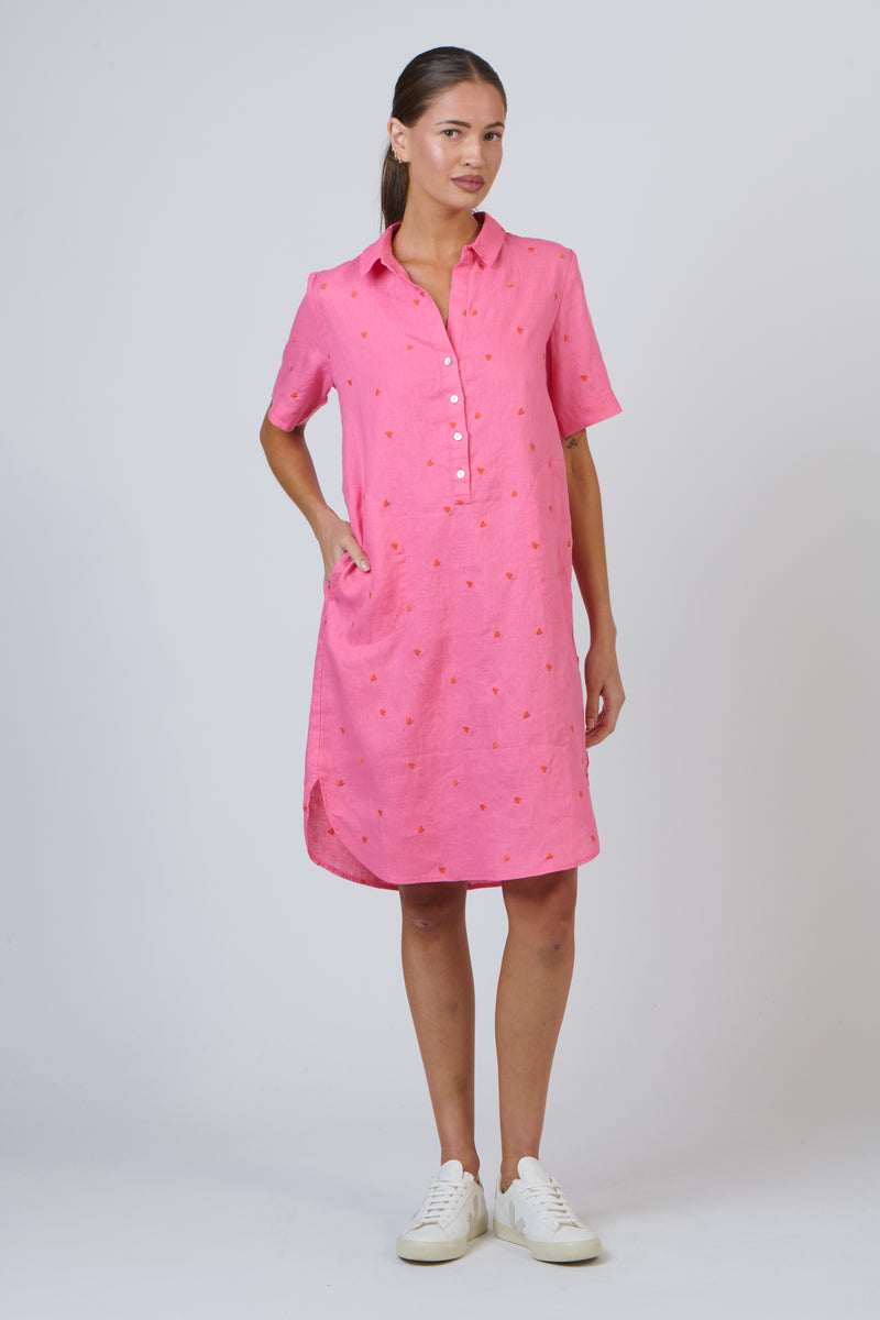 Amour Shirt Dress Pink