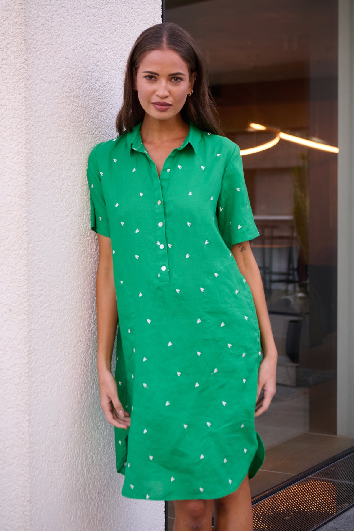 Envie Shirt Dress Green