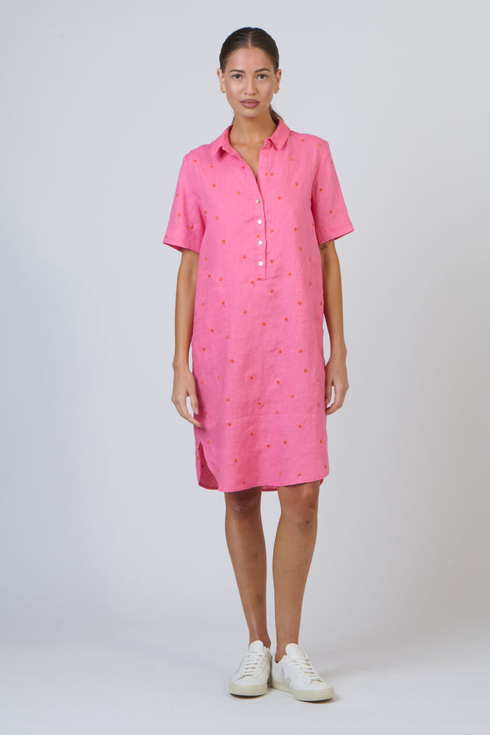 Amour Shirt Dress Pink