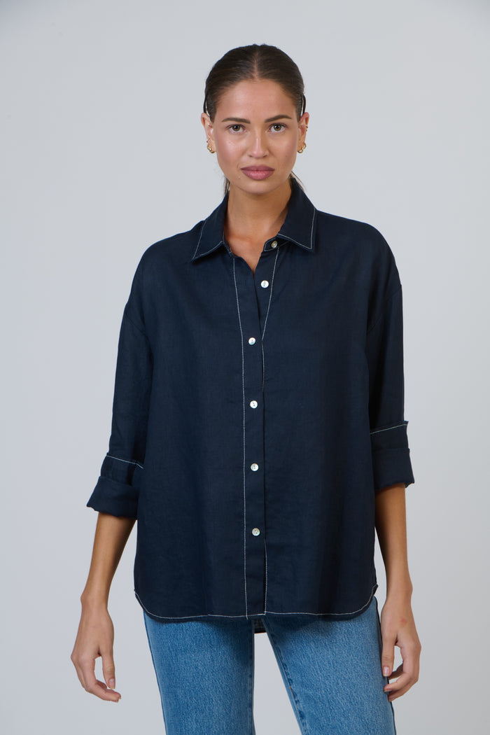 Boyfriend Shirt Marine