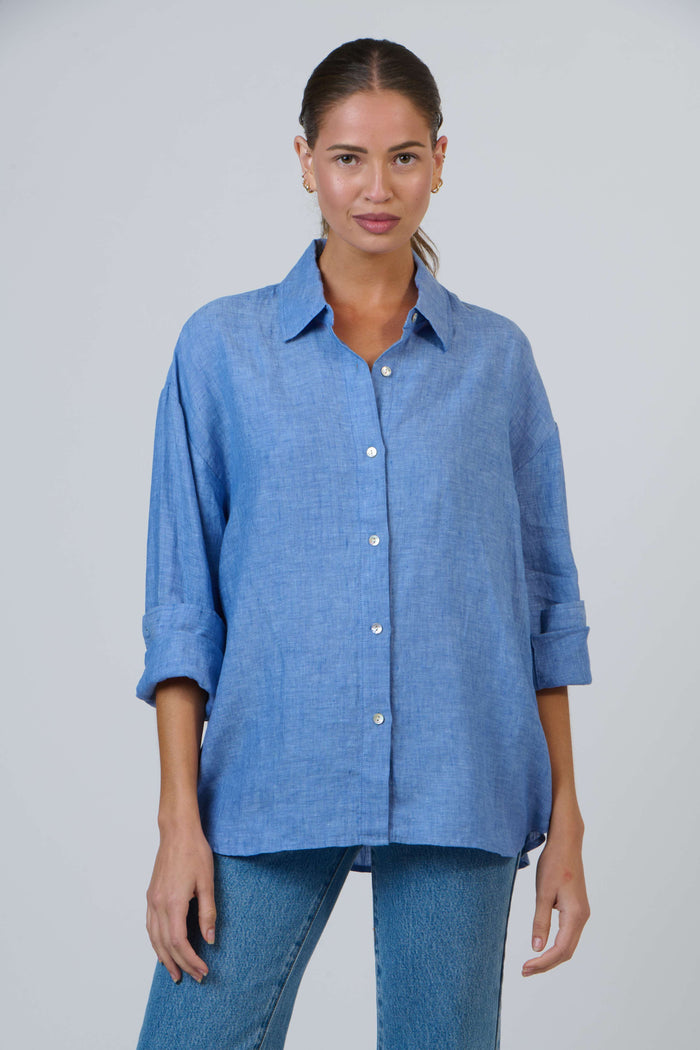 Boyfriend Shirt Azur