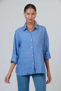 Boyfriend Shirt Azur