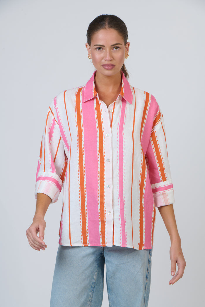 Pareo Linen Shirt Stripes