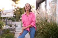 Amour Linen Shirt Pink