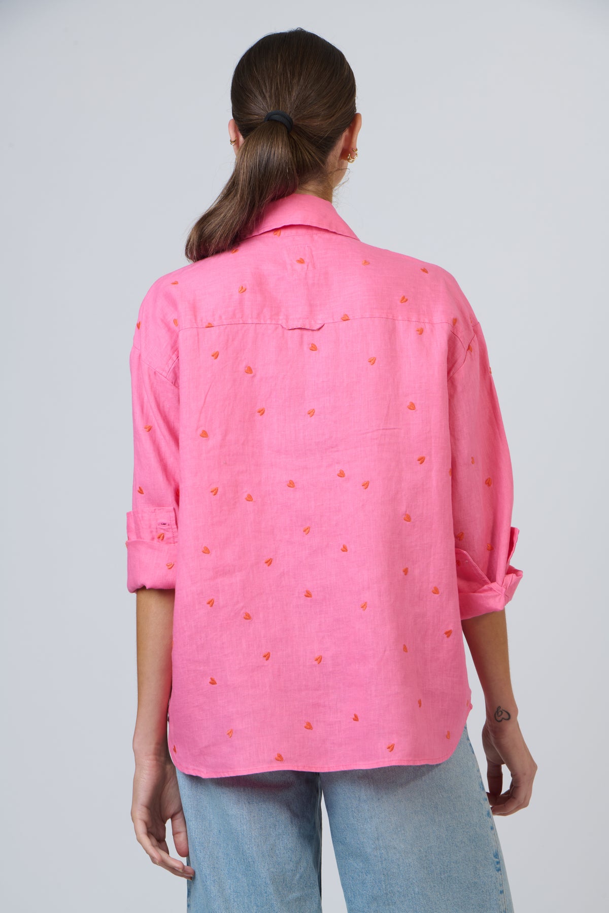 Amour Linen Shirt Pink