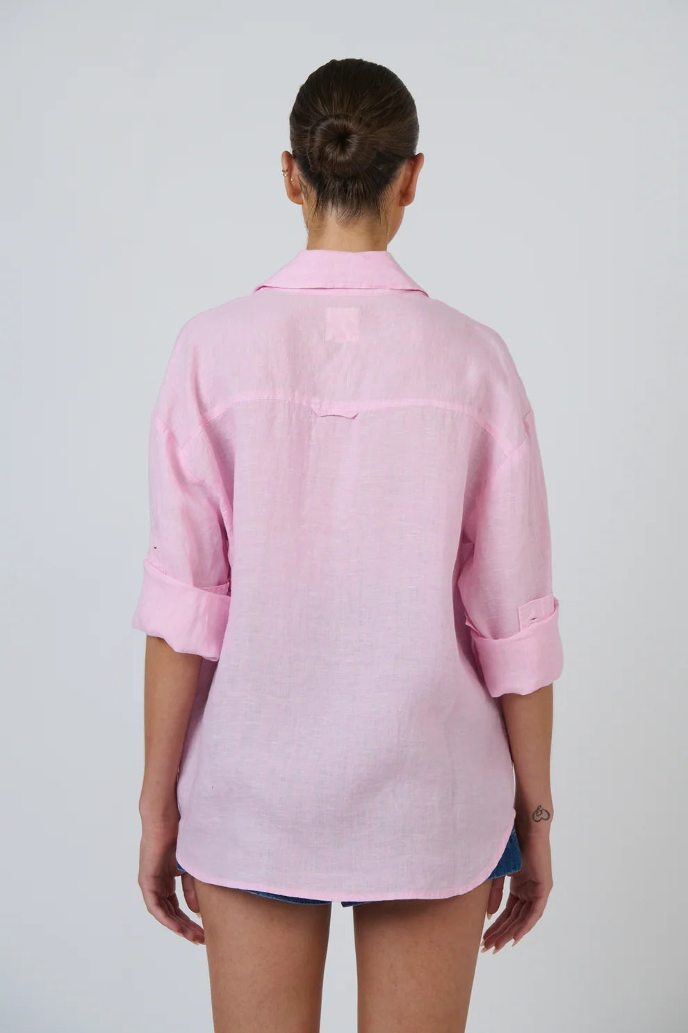 Bonbon L/S Linen Shirt Pink