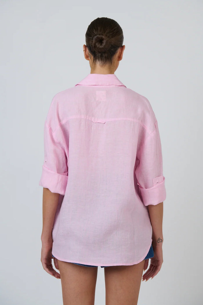 Bonbon L/S Linen Shirt Pink