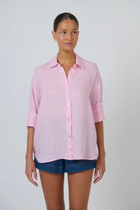 Bonbon L/S Linen Shirt Pink