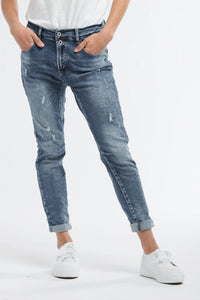 Emma Distressed Denim Jean