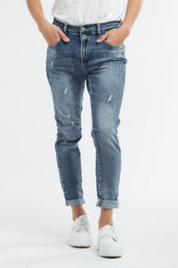 Emma Distressed Denim Jean