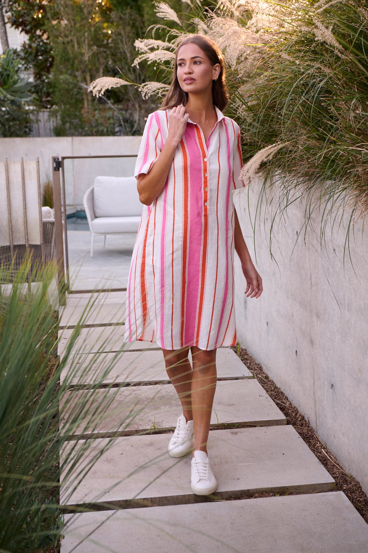 Pareo Shirt Dress Stripes
