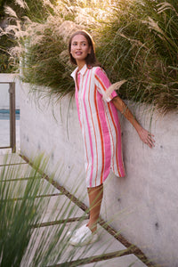 Pareo Shirt Dress Stripes