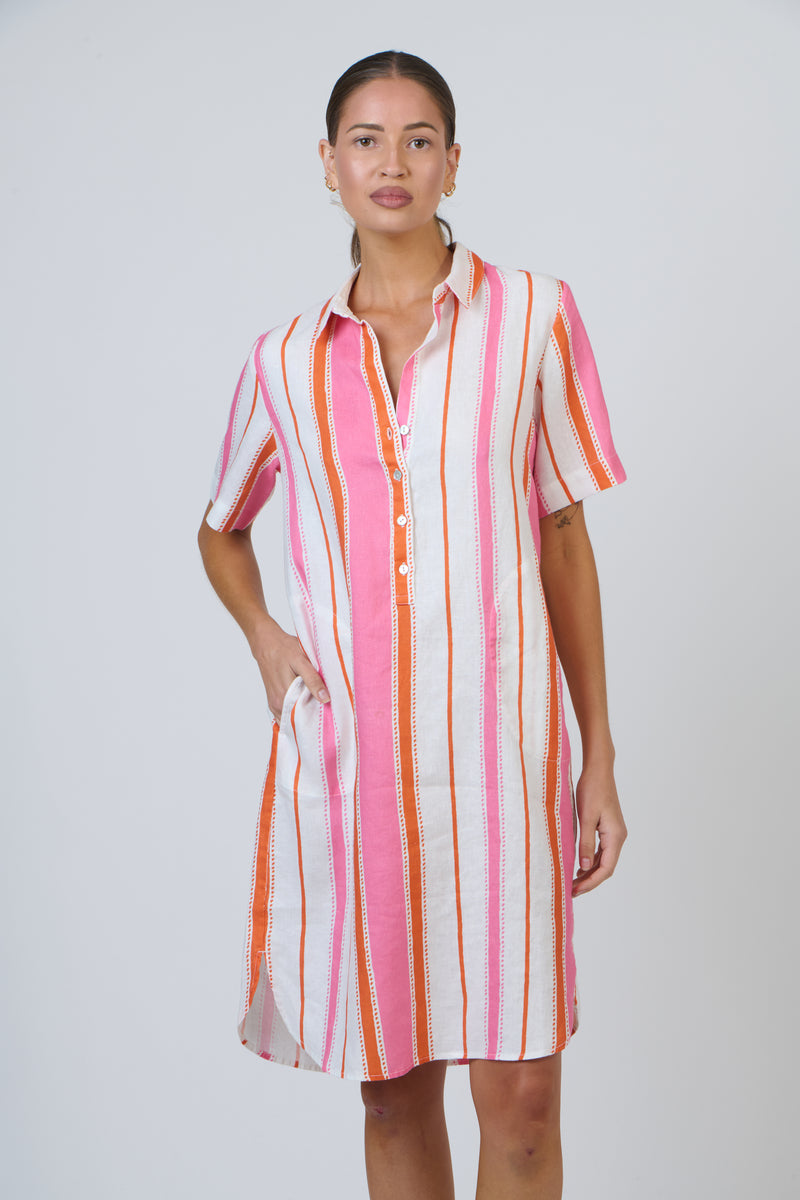 Pareo Shirt Dress Stripes