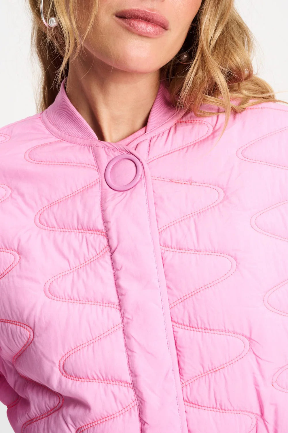 Quilted Jacket Cheering Pink