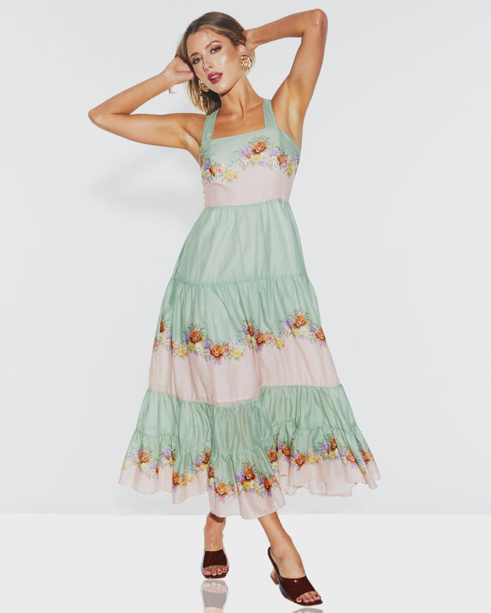 Hollyhock Maxi Dress Floral