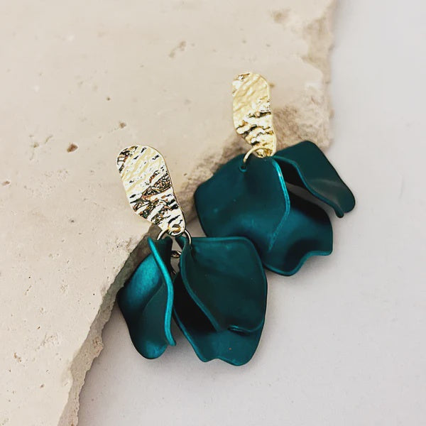 Fleur Earrings  Green