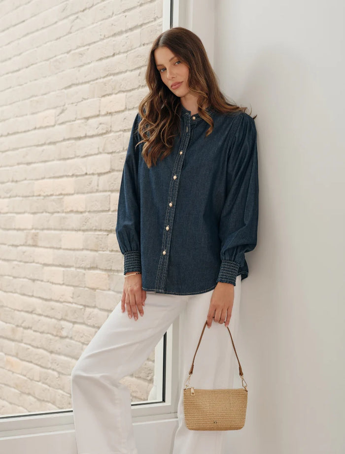 Fleur Denim Shirt Indigo