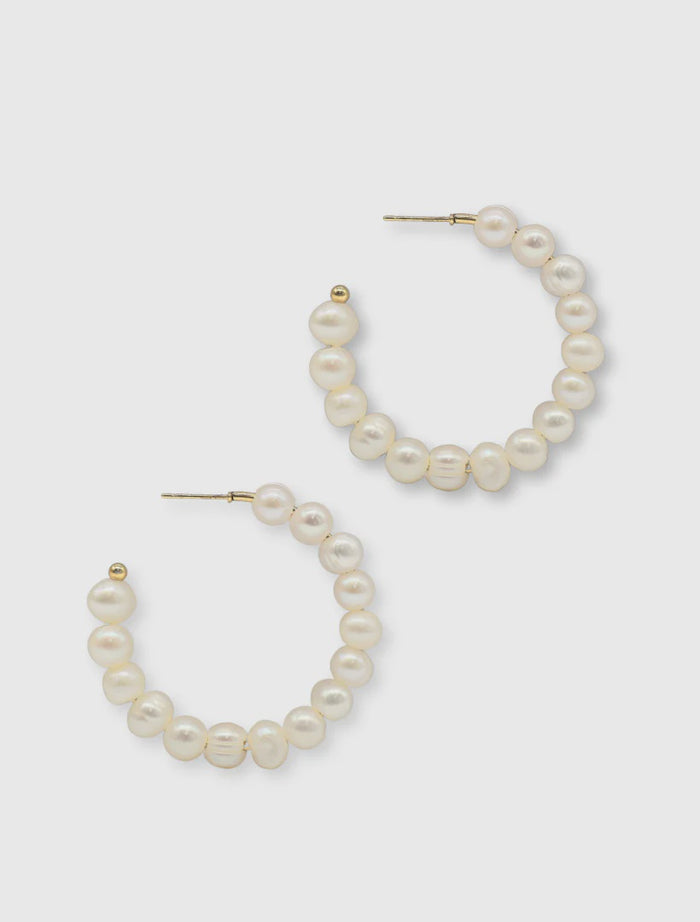 Fresh Water Pearl Hoops