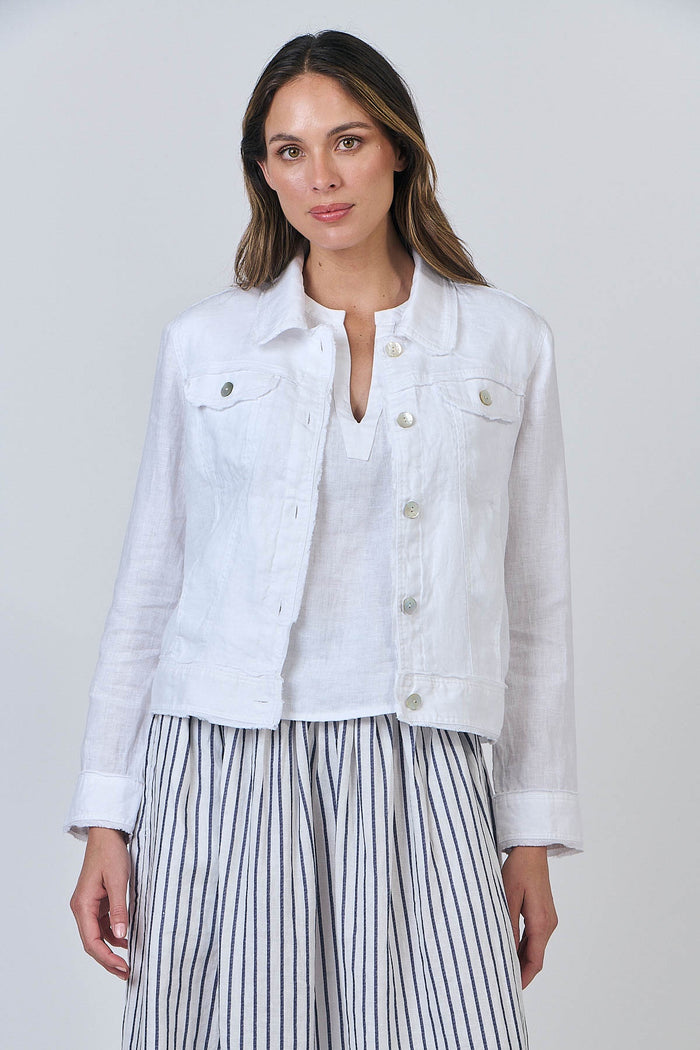 Cropped Jacket White