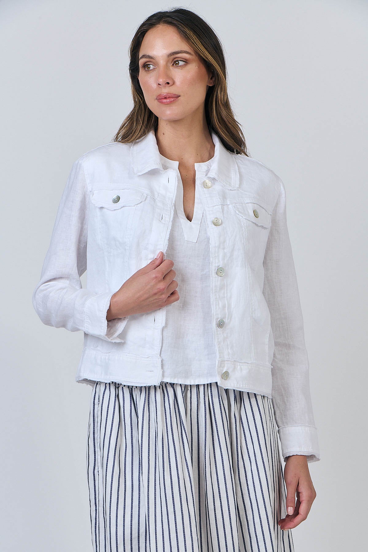 Cropped Jacket White