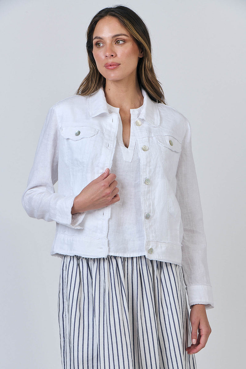Cropped Jacket White