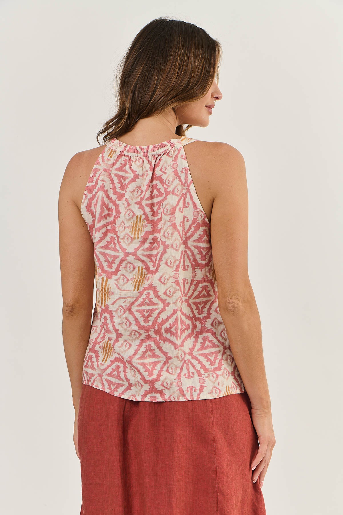 Linen Singlet Ikat