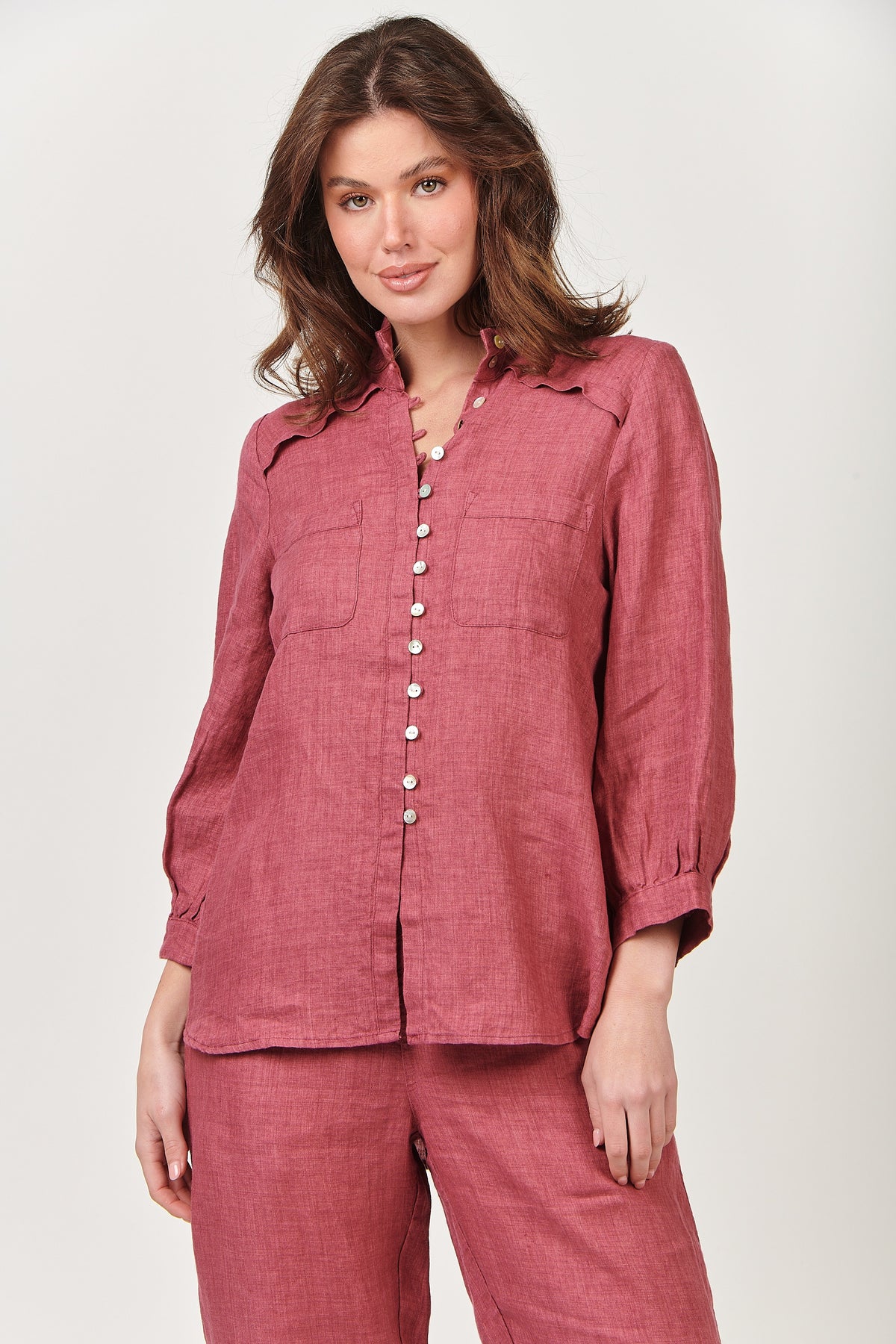 Rhubarb Linen Shirt