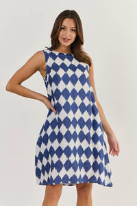 Tie Ribbon Dress Harlequin