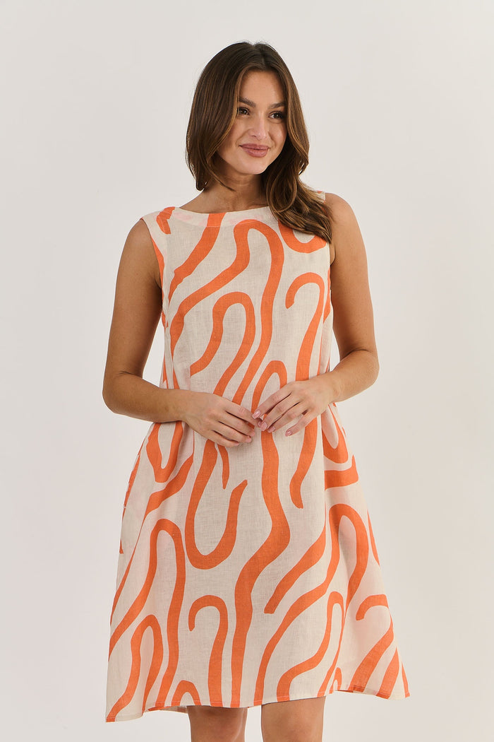 Tie Ribbon Dress Tamarind