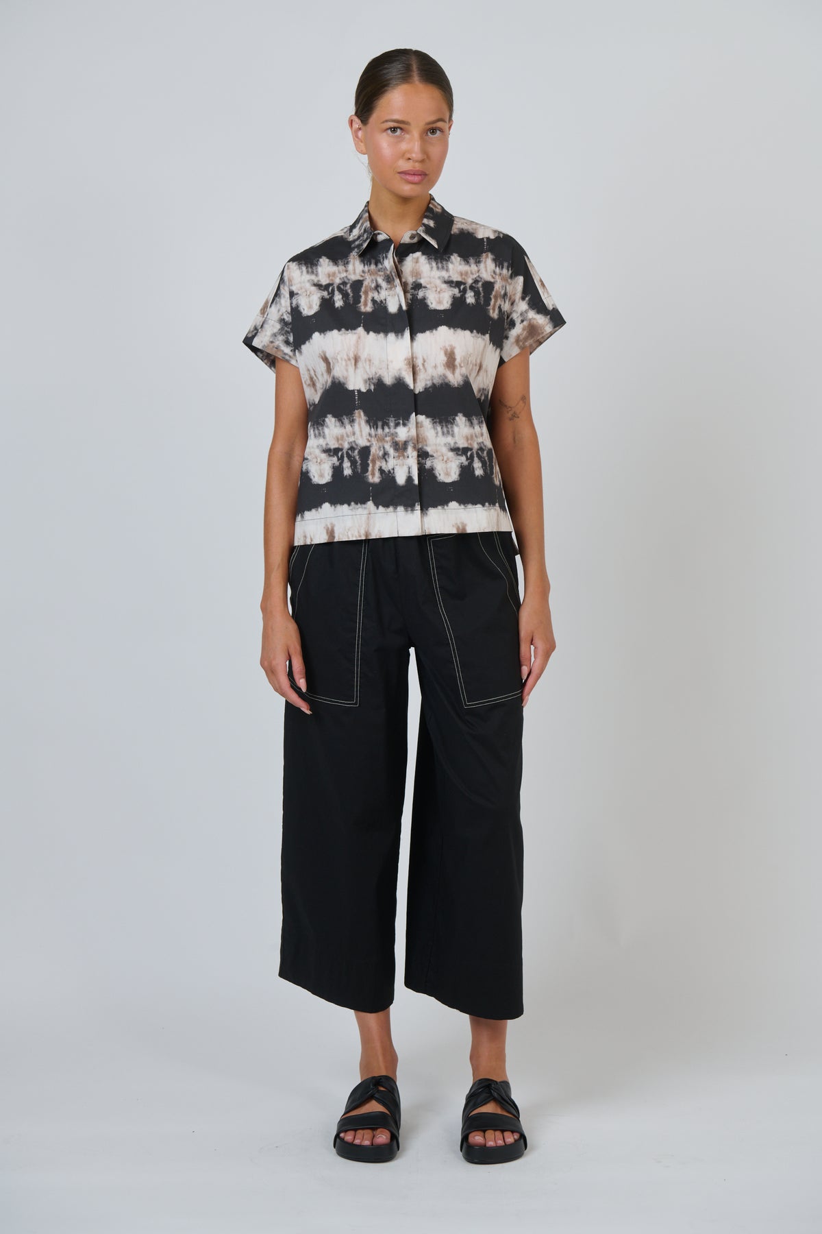 GA713 Poplin Pants Black
