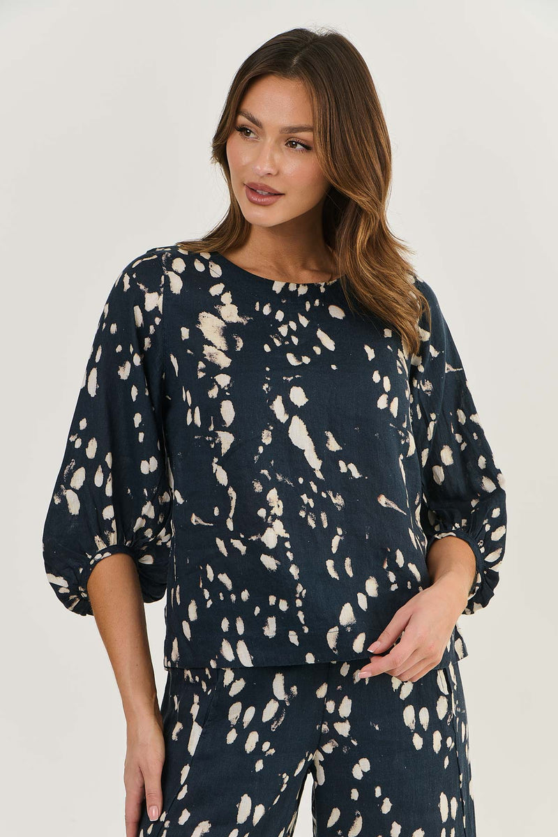 Gather Sleeve Top Uni