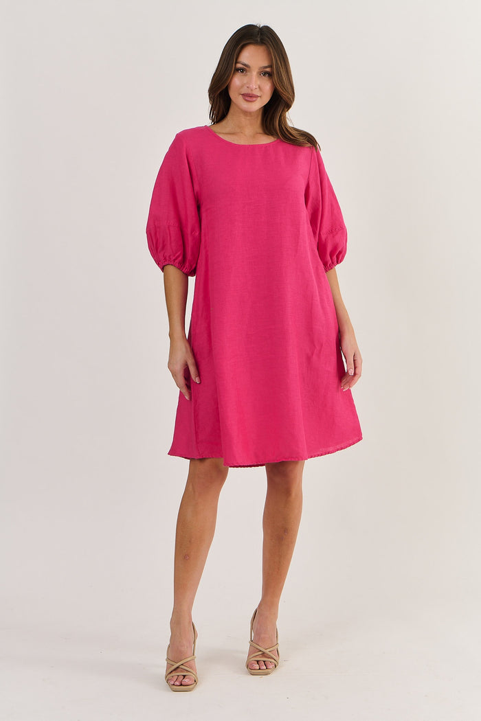 Gather Sleeve Dress Primula