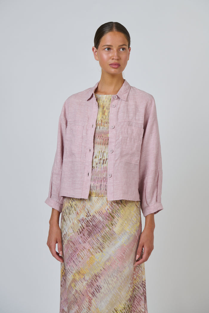 GA598 Linen Jacket Radish