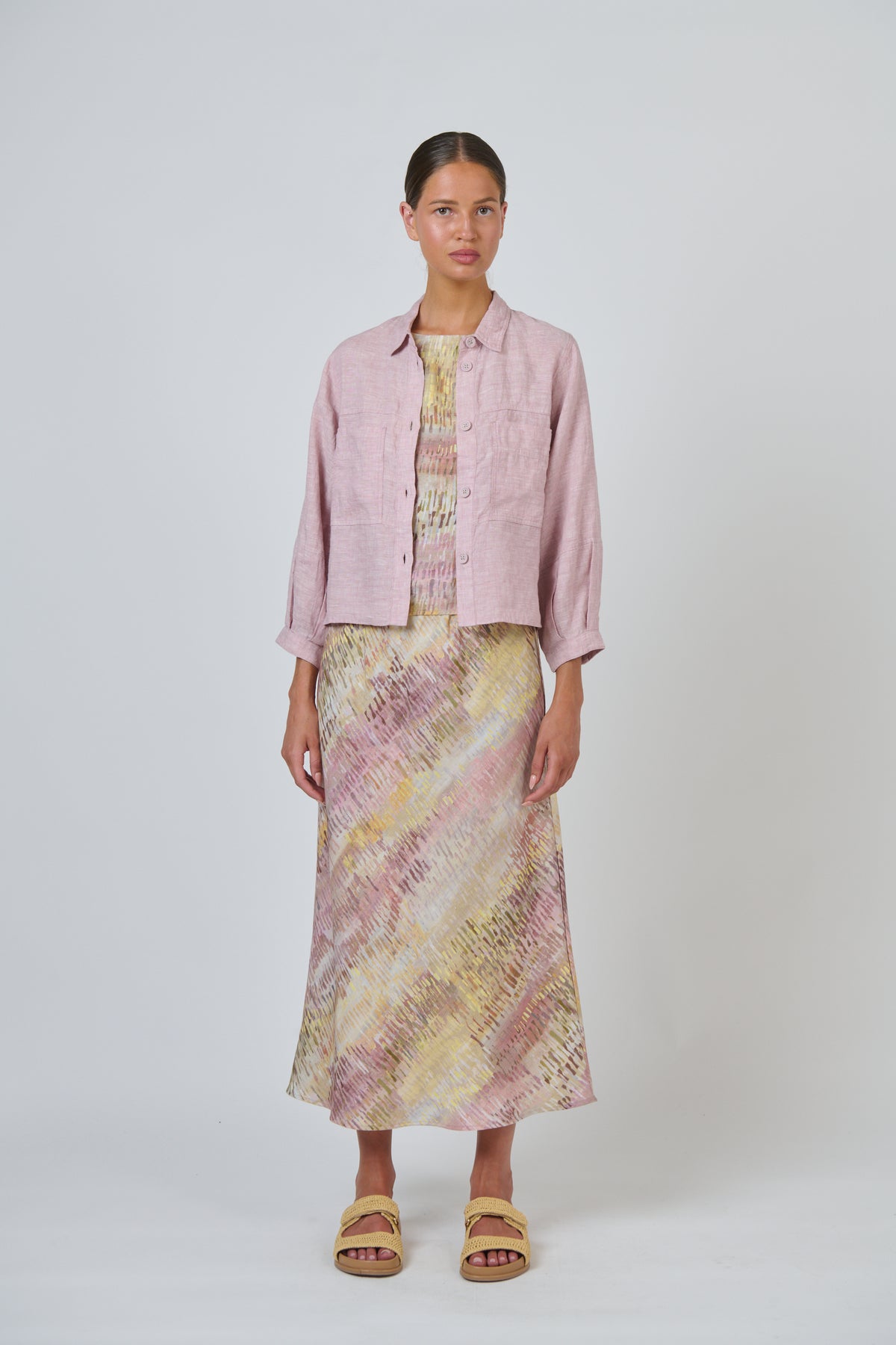 GA684 Linen Dress Jardin