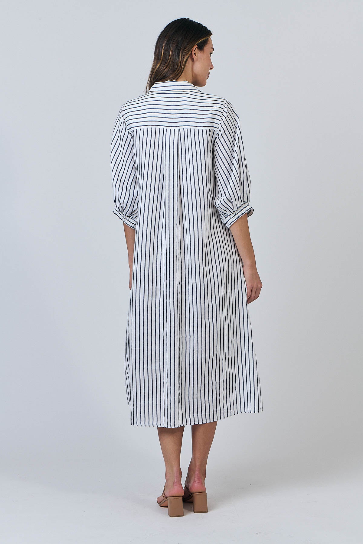 Blueberry Stripe Midi Dress