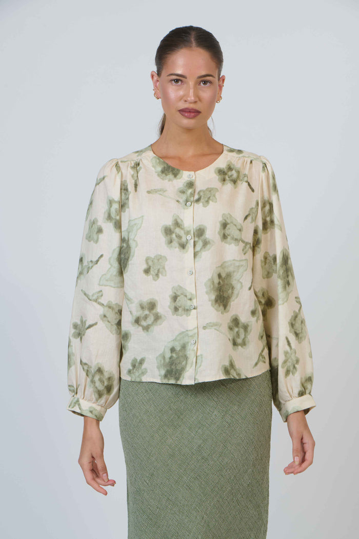 GA645 Petals Linen Shirt