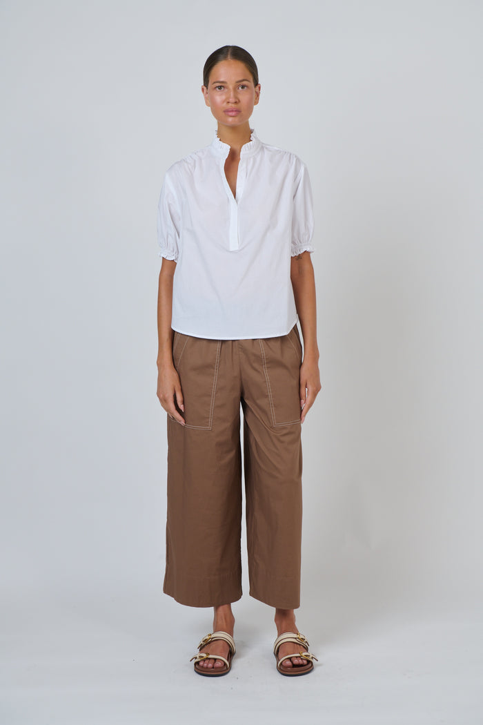 GA648 Poplin Top White