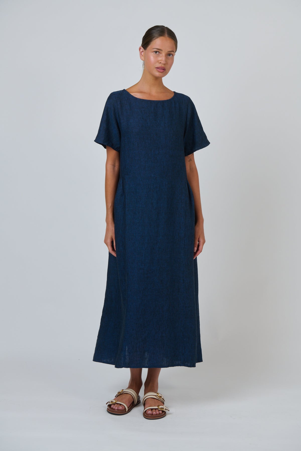 GA684 Linen Dress Eclipse